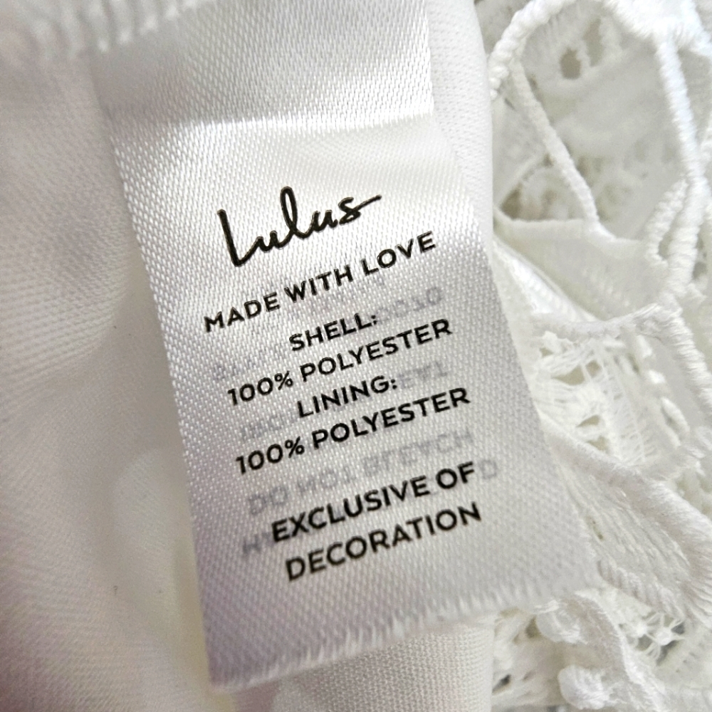 Nwot Lulu's White Embroidered Floral Lace Briarwood Shortsleeve Midi Dre… - Picture 14 of 17